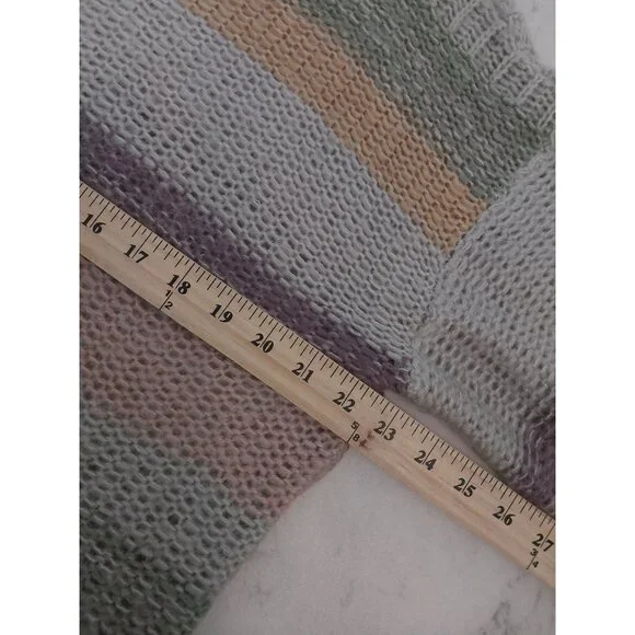 Grace & Emma Cotton Blend Striped Knit Sweater Shirt Sz S - Picture 6 of 7